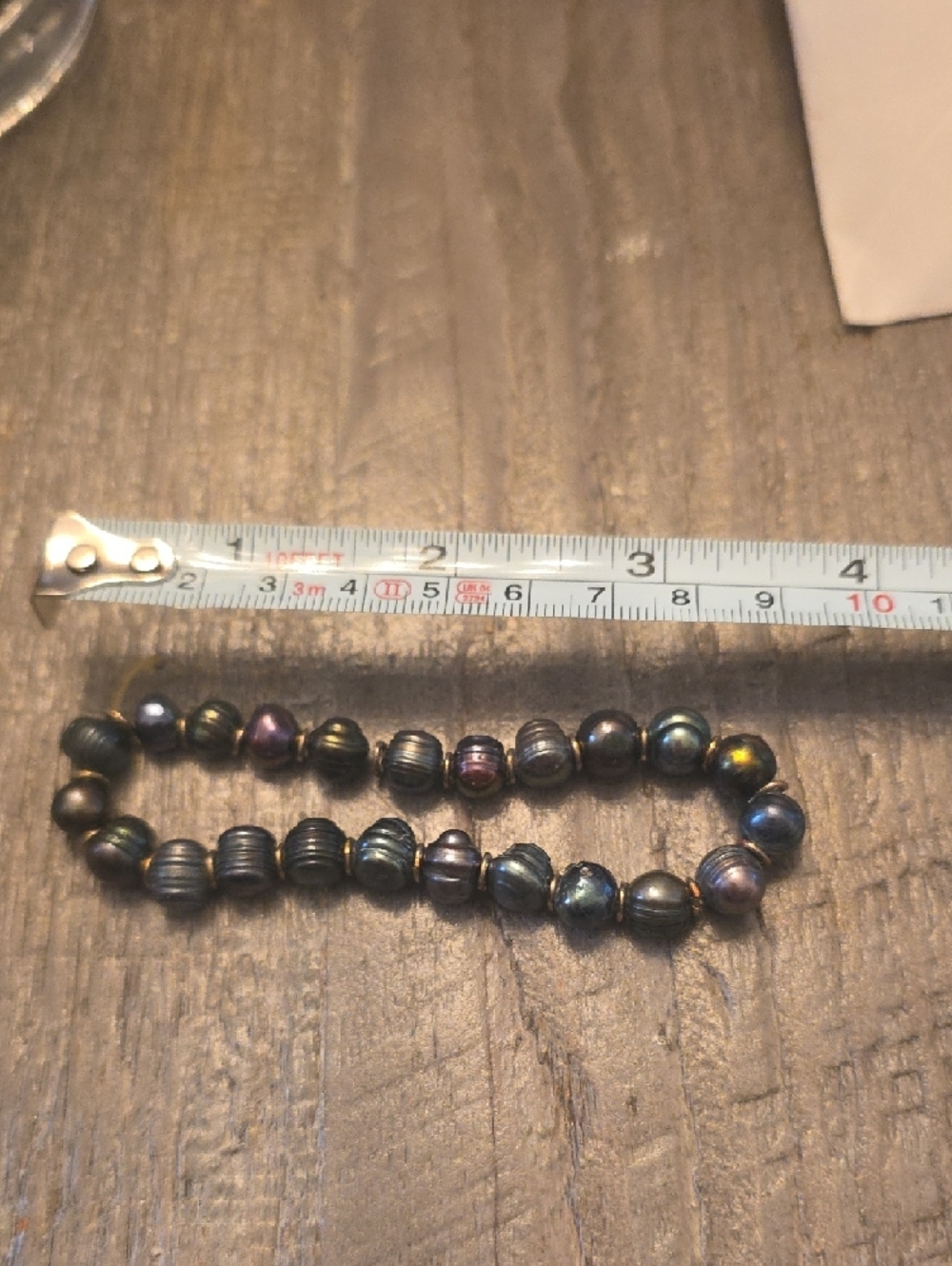 Black Iridescent Pearl Necklace & Bracelet Set - Tahitian Pearls - Picture 6 of 6